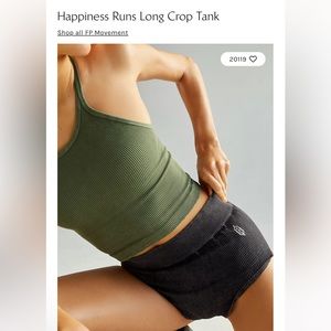 NWOT Free People Happiness Runs Long crop tank